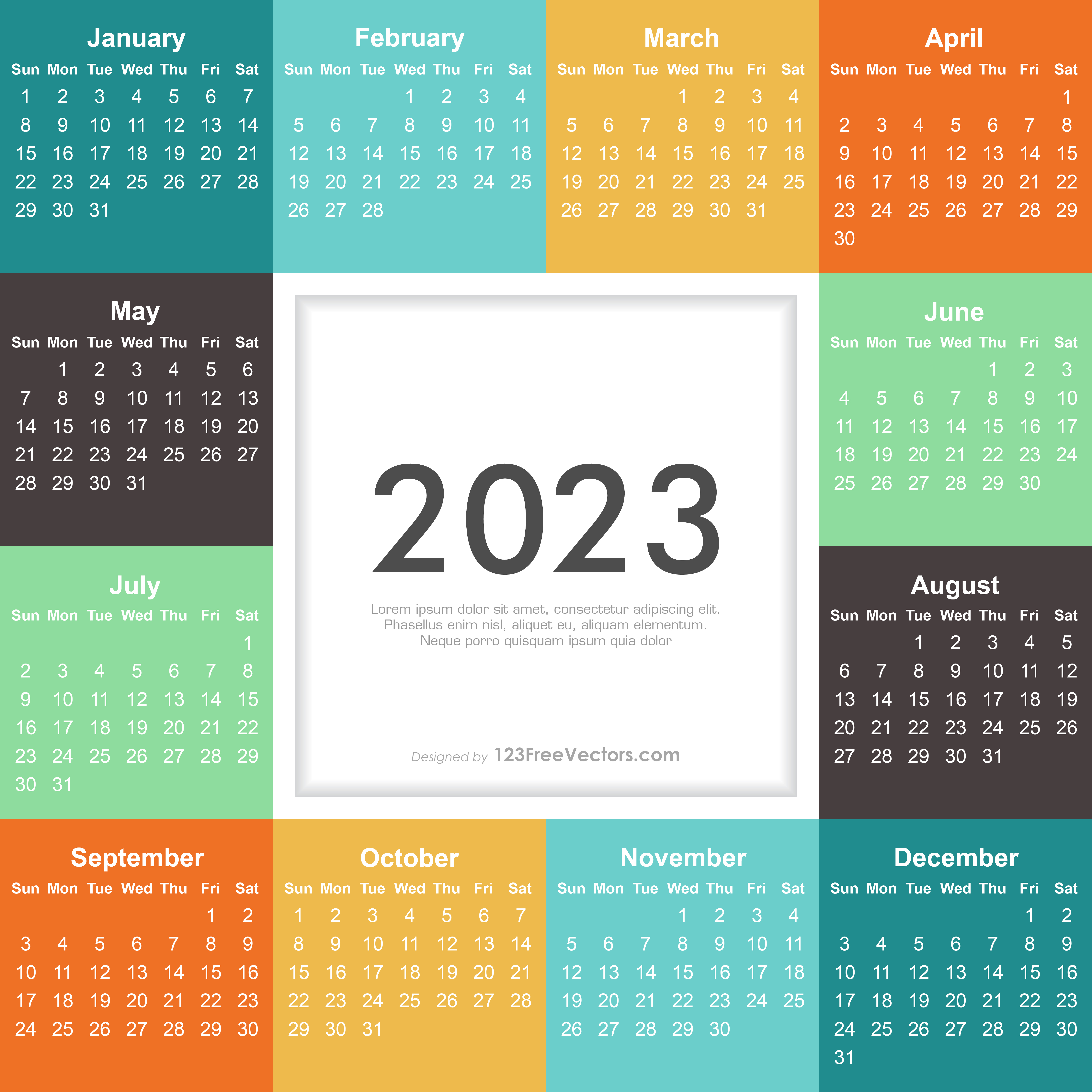 2023 Calendar Illustrator