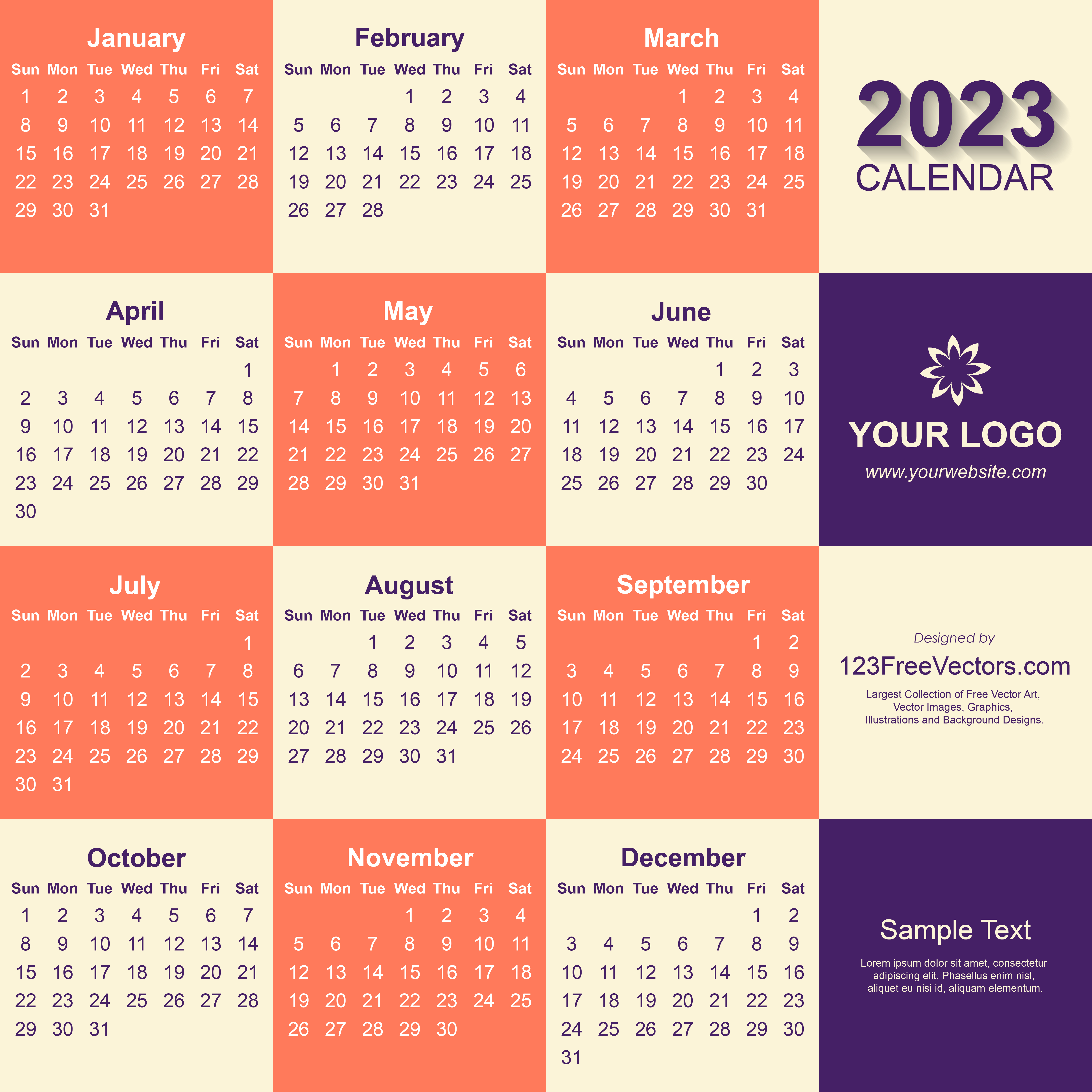 2023 Calendar PDF Free Download
