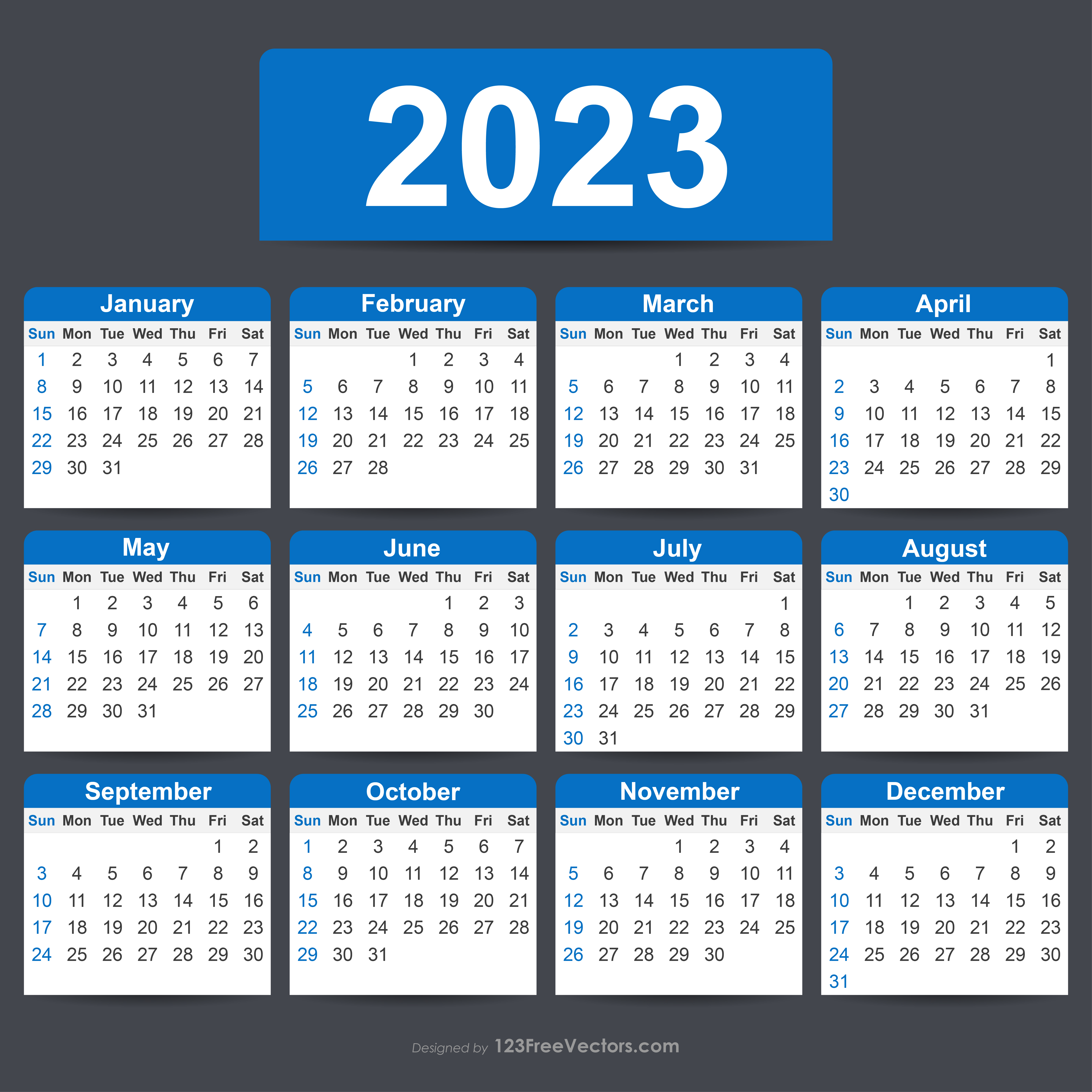 Free Free Editable Calendar 2023