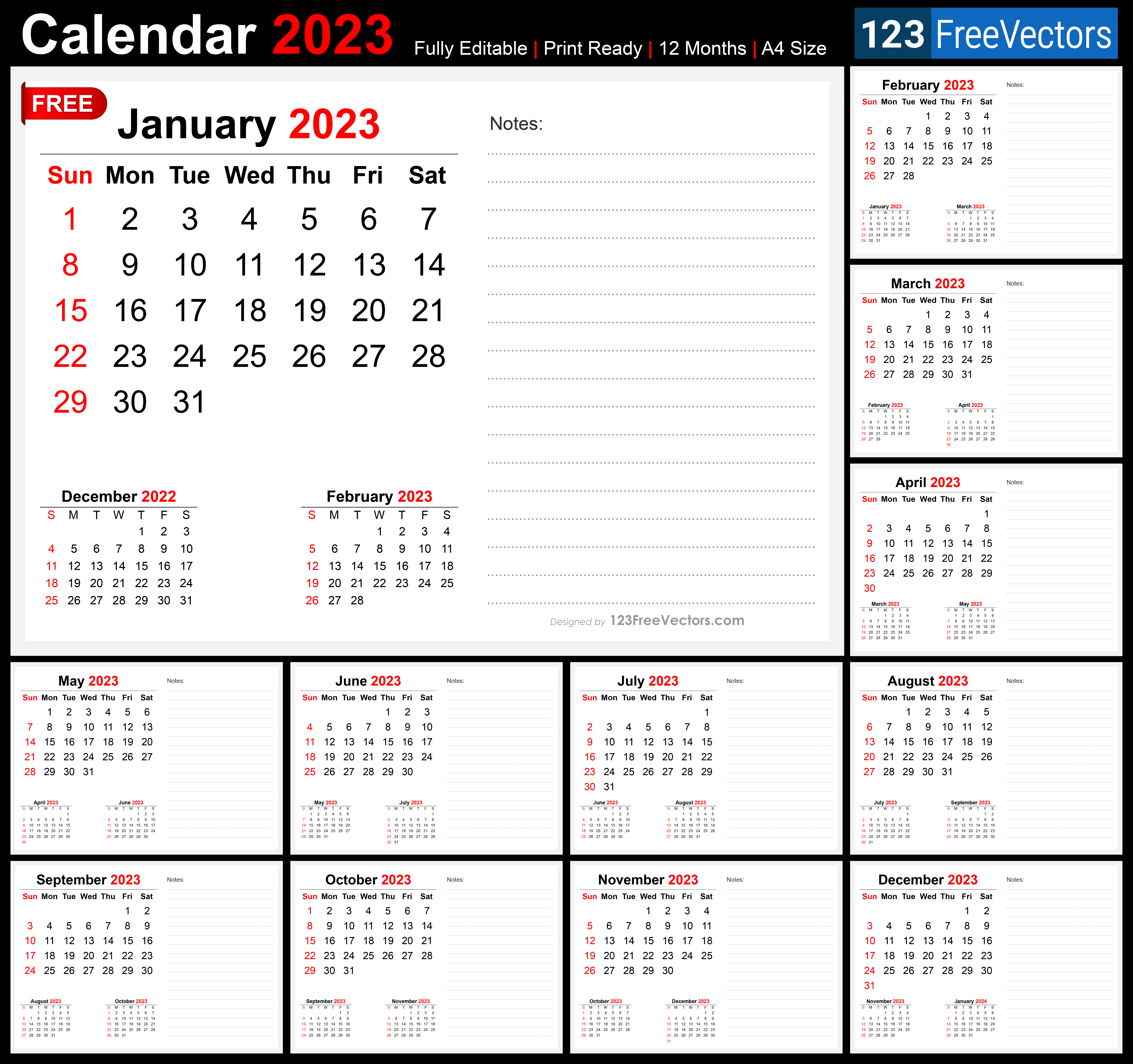 2023 Desk Calendar