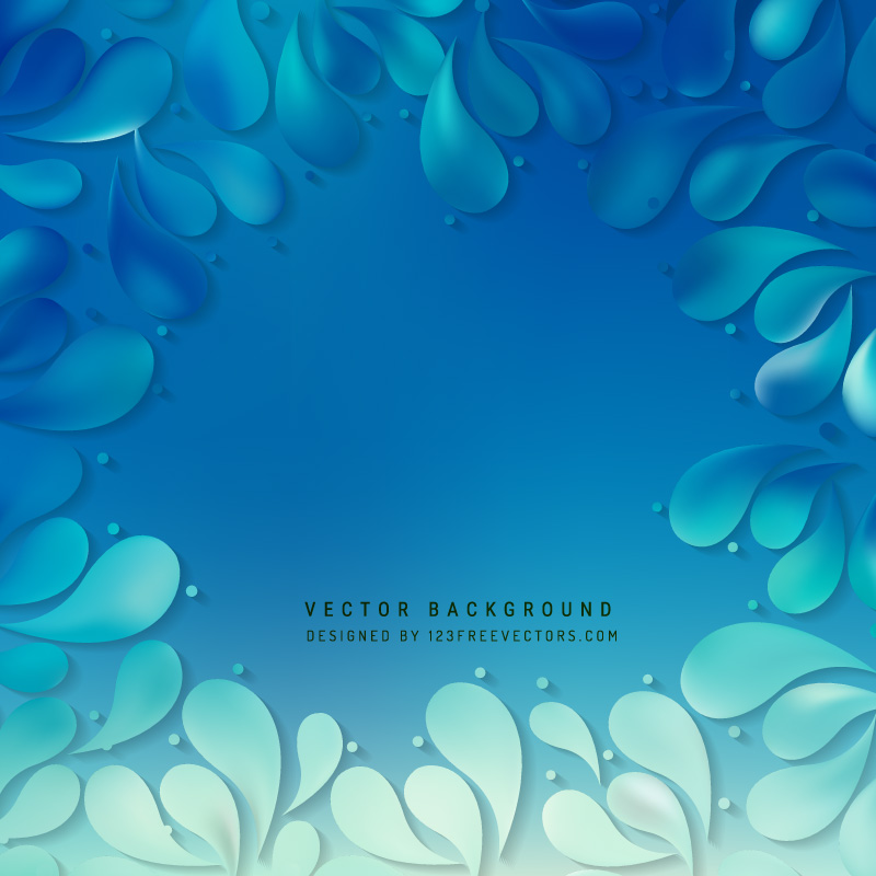 Turquoise Blue Ornamental Drops Background