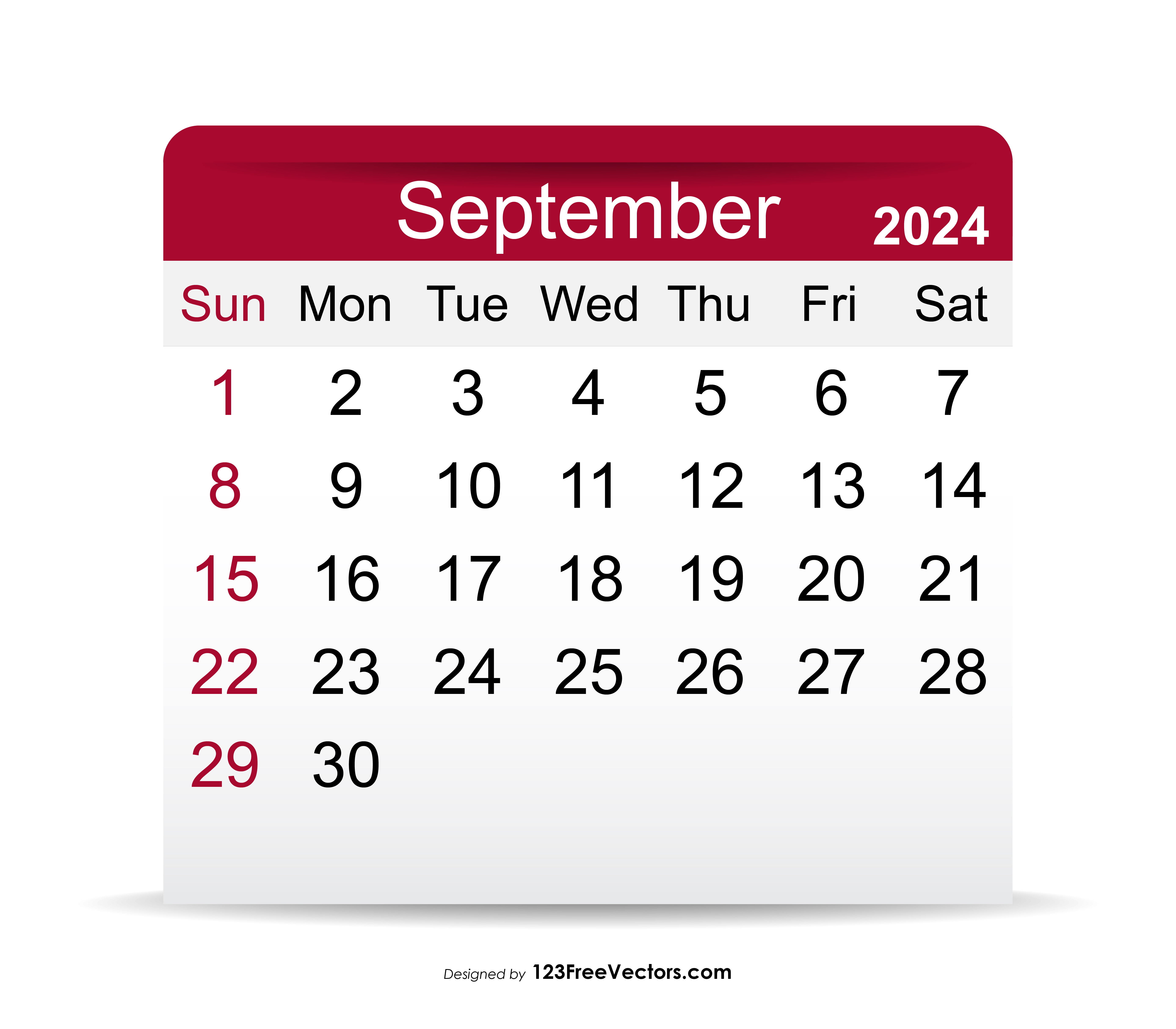 Free 2024 September Calendar