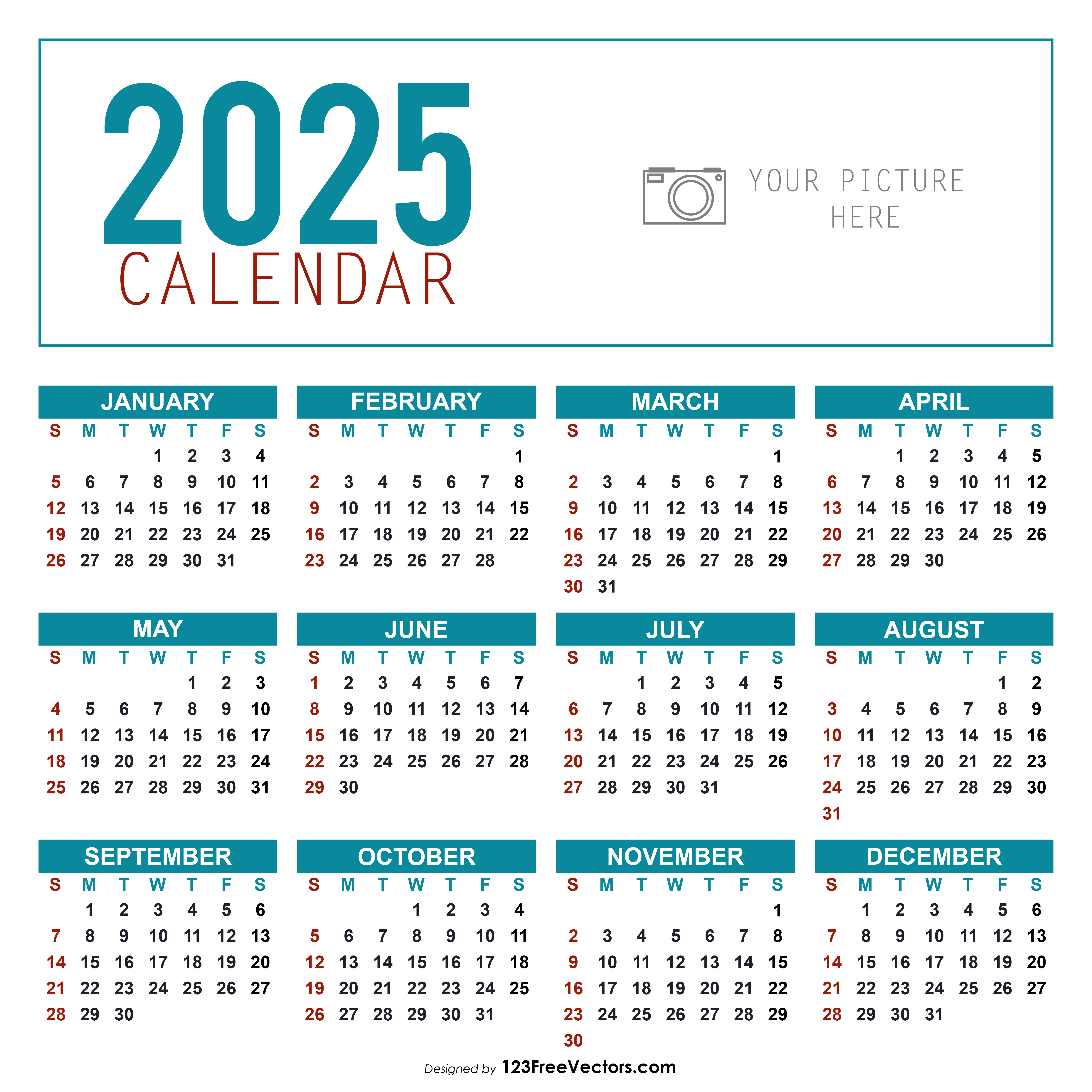 Calendar 2025 Template