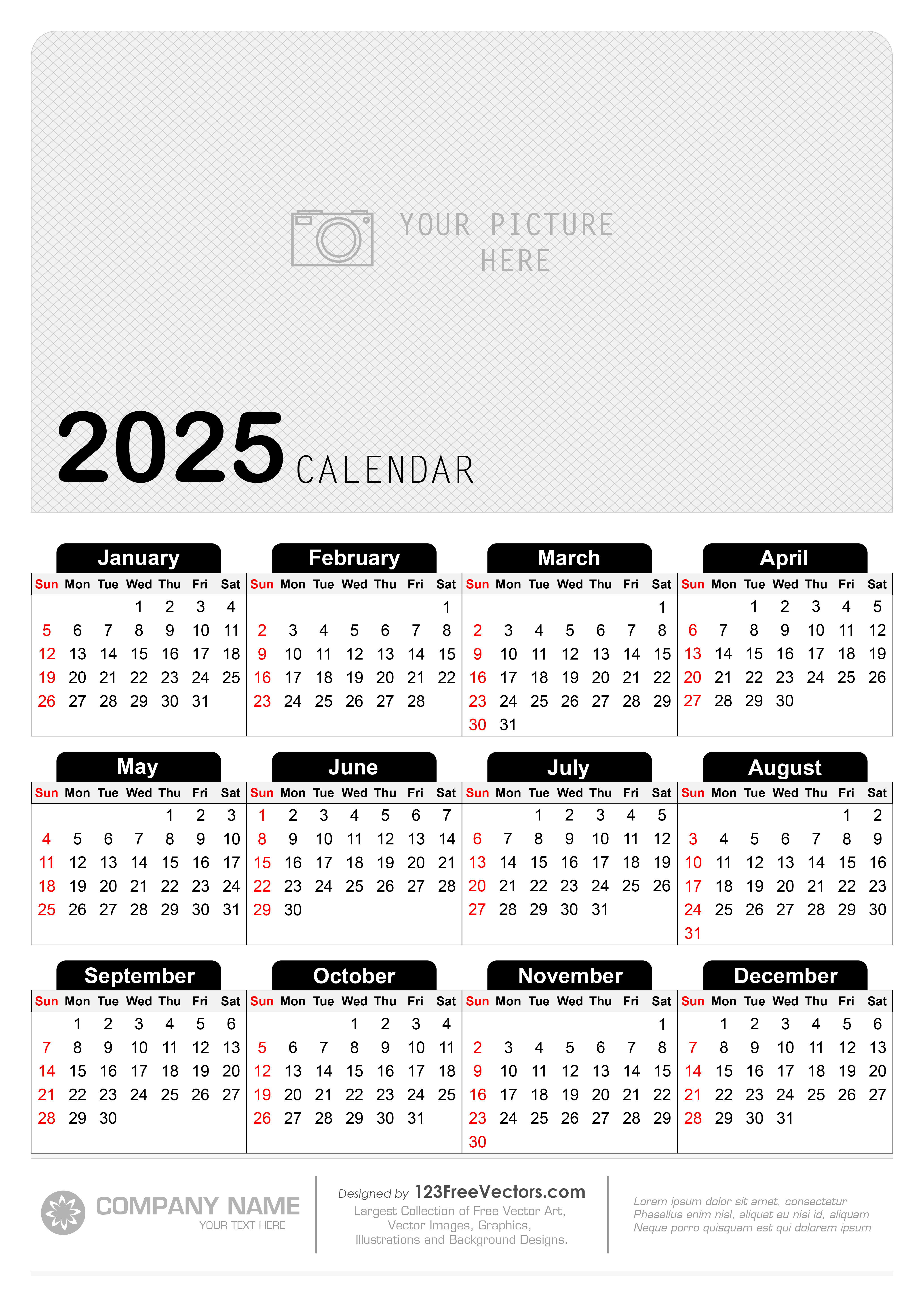 Printable Yearly Calendar 2025