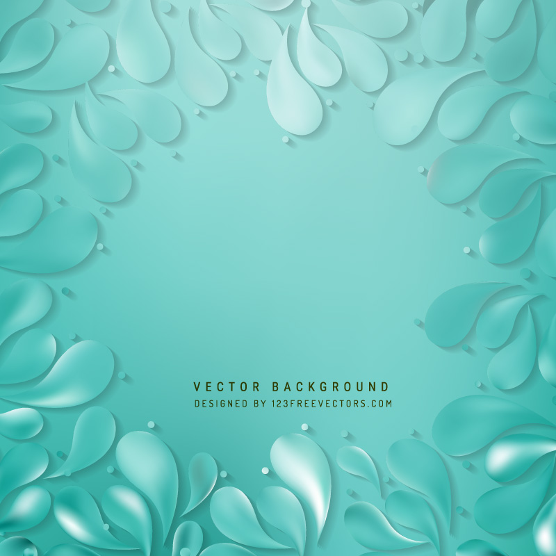 Turquoise Ornamental Drops Background