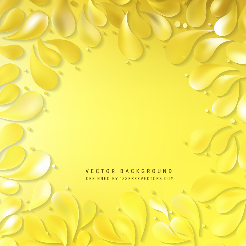 Abstract Yellow Arc Drops Background