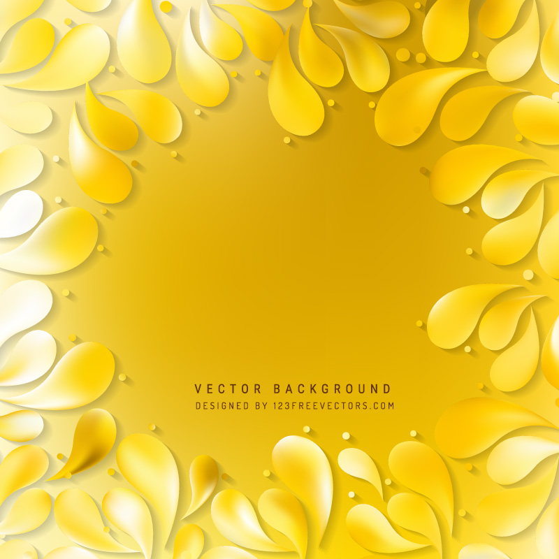 Yellow Ornamental Drops Background