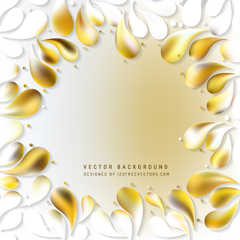 Abstract Yellow Arc Drops Background Template
