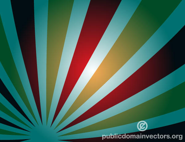 Vector Abstract Background with Retro Sunbeams