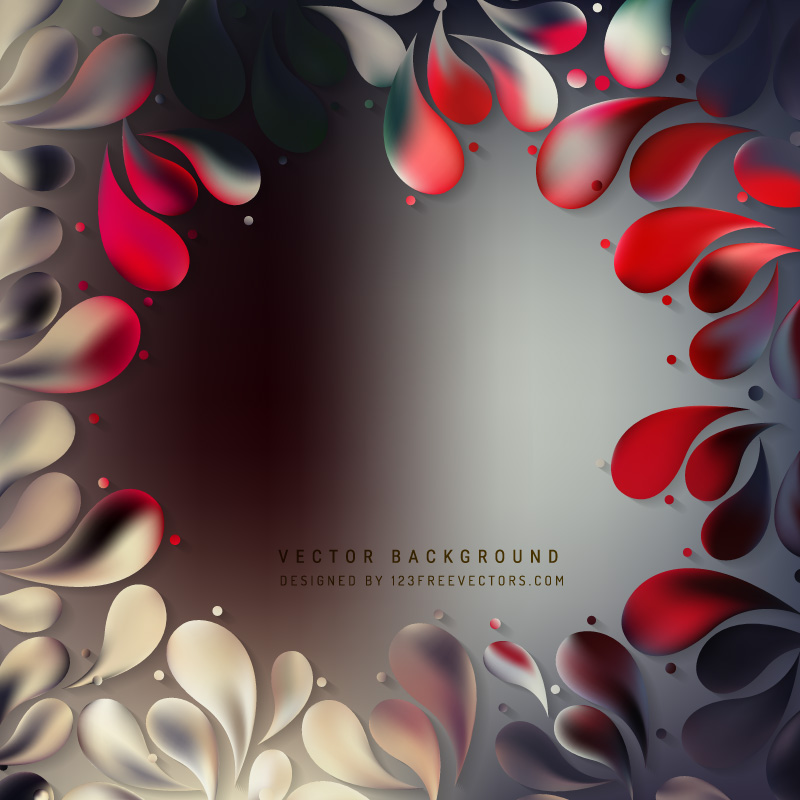 Abstract Floral Ornamental Drops Background