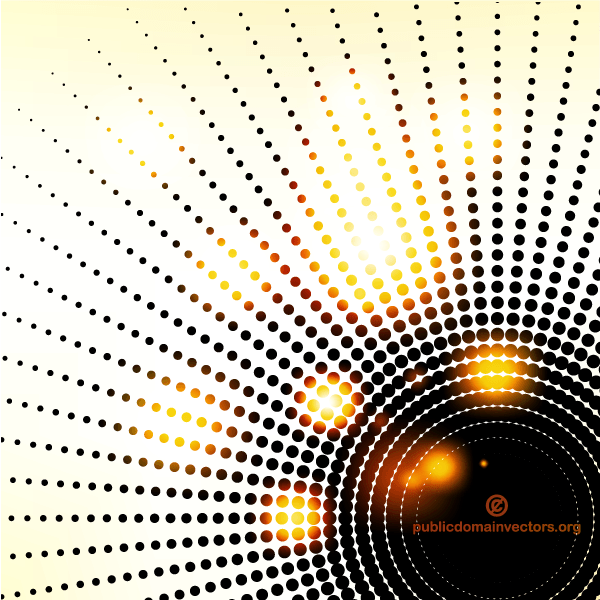 Vector Abstract Background with Halftone Design Element