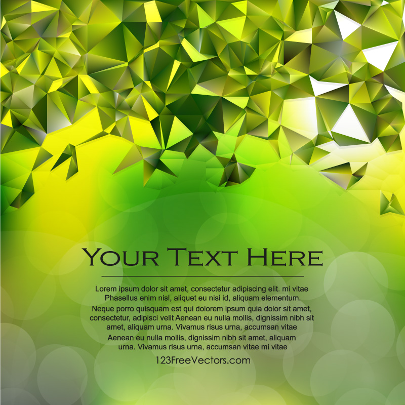 Yellow Green Polygon Background