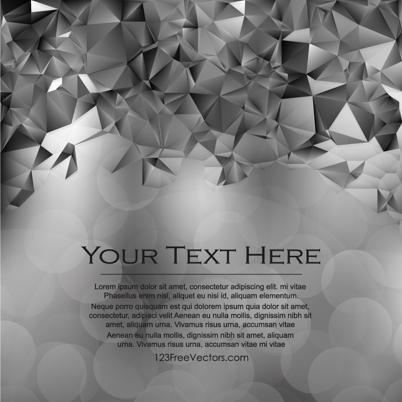 Abstract Black and Gray Polygon Background Template