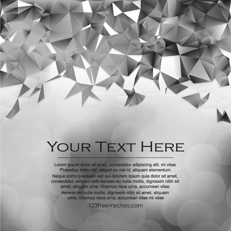 Dark Gray Geometric Polygon Background