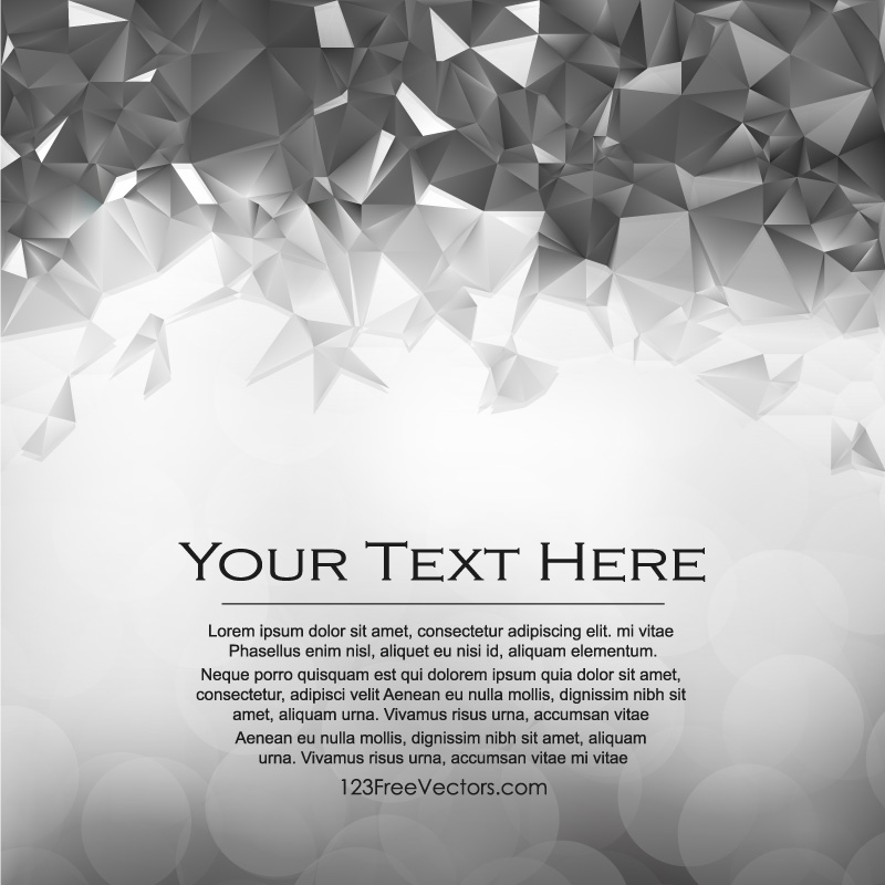 Abstract Gray Polygonal Triangular Background