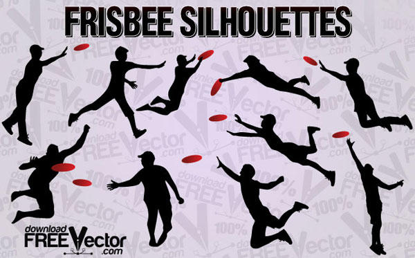 Free Vector Frisbee Silhouettes