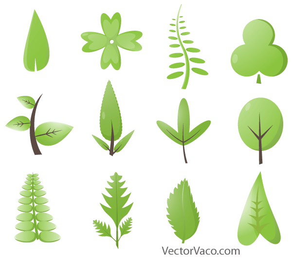 Free Green leaves Vector Graphics
