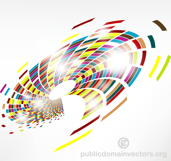 Abstract Colorful Swirl Vector Graphics Background