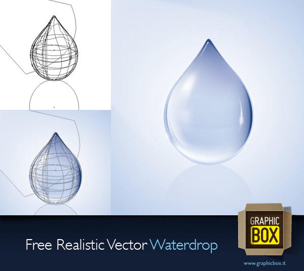 Free Realistic Water Drop Vector