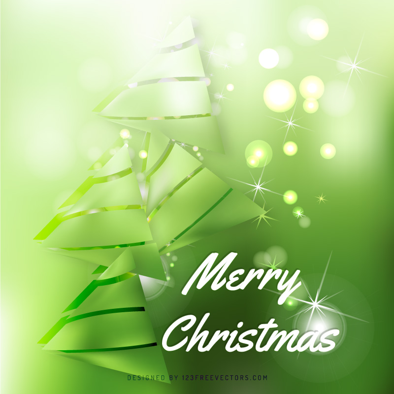 Green Christmas Tree Background Image