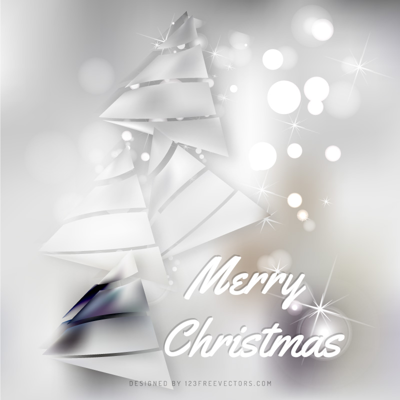 Light Gray Christmas Tree Background