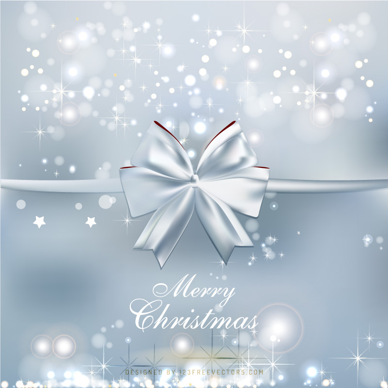 Gray Christmas Bow Background