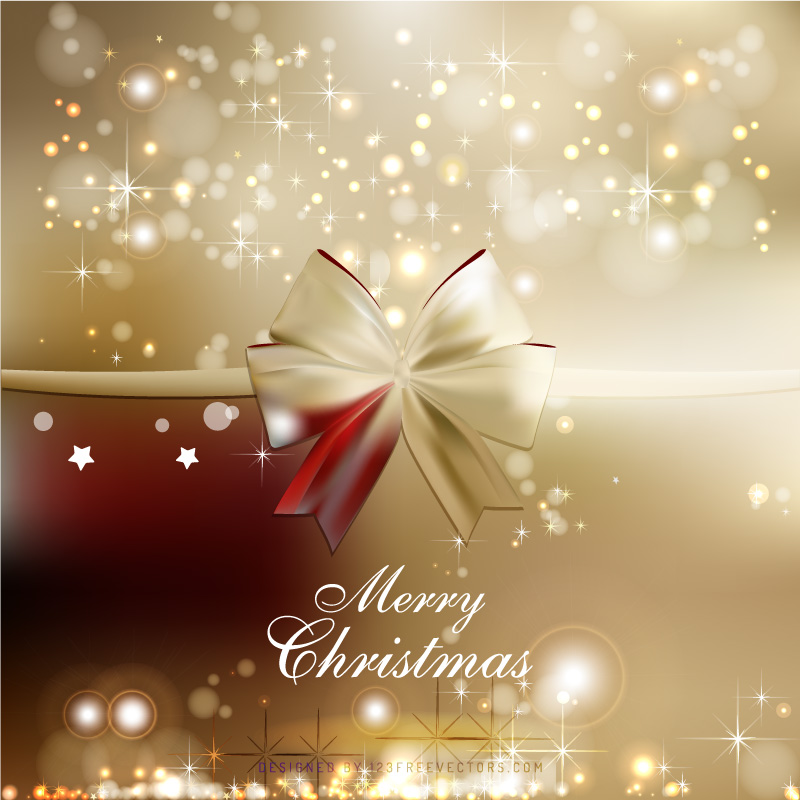 Christmas Bow Background Template