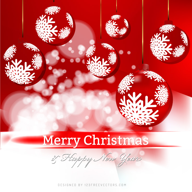 Red Christmas Ornament Background Image