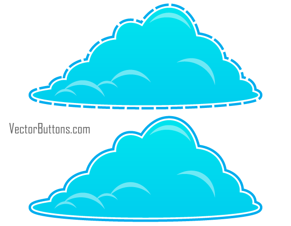 Free Cool Blue Fluffy Clouds Vectors