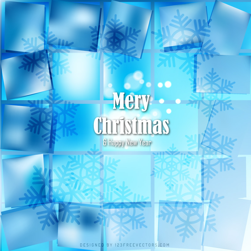 Blue Christmas Background with Snowflakes