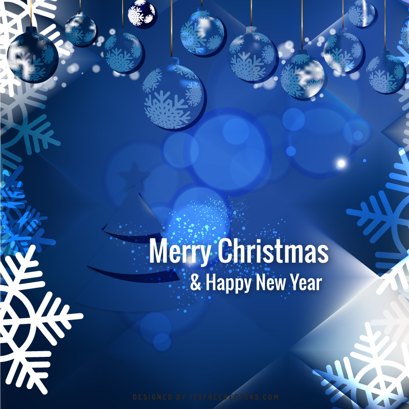Blue Christmas Balls Background Image