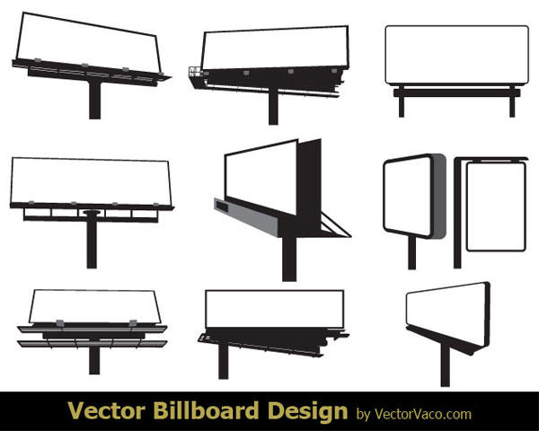 Free Blank Advertising Billboard Vector Art