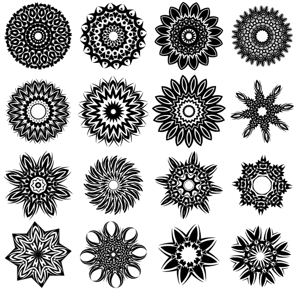 Free Tribal Flower Tattoo Designs Vector