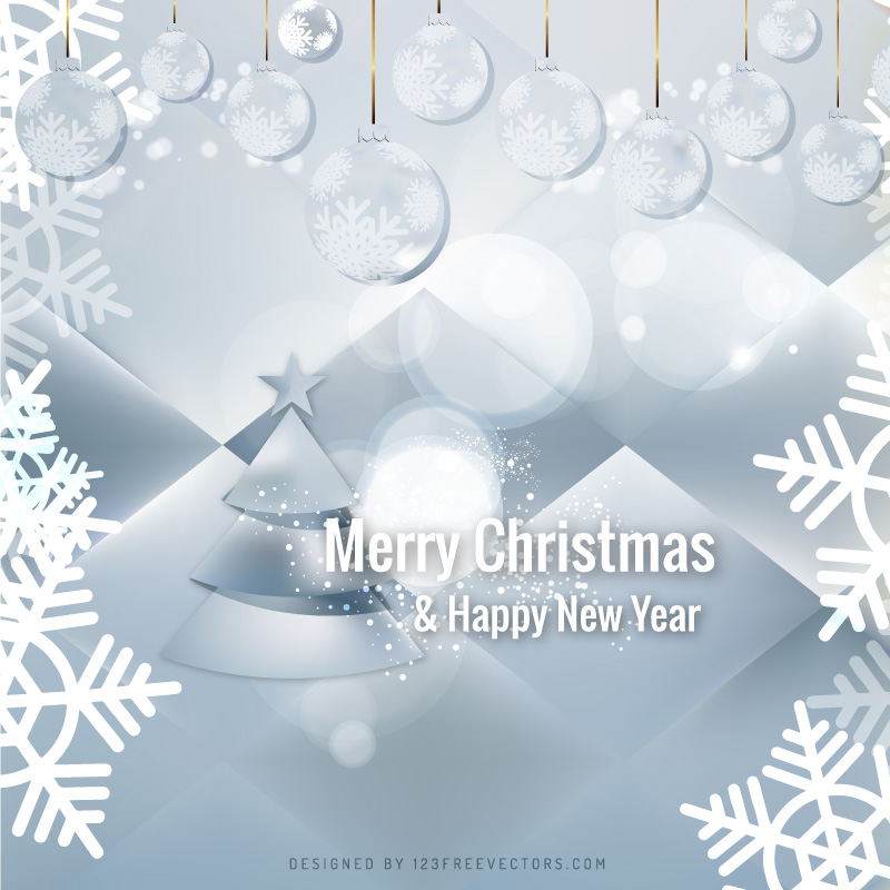 Gray Christmas Balls Background Design