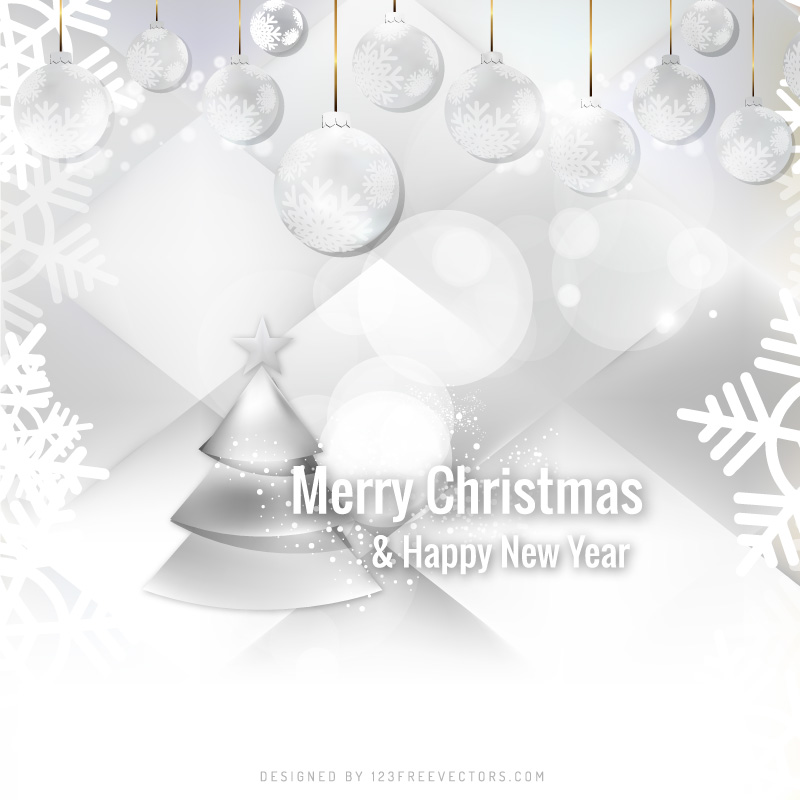 White Christmas Balls Background Image