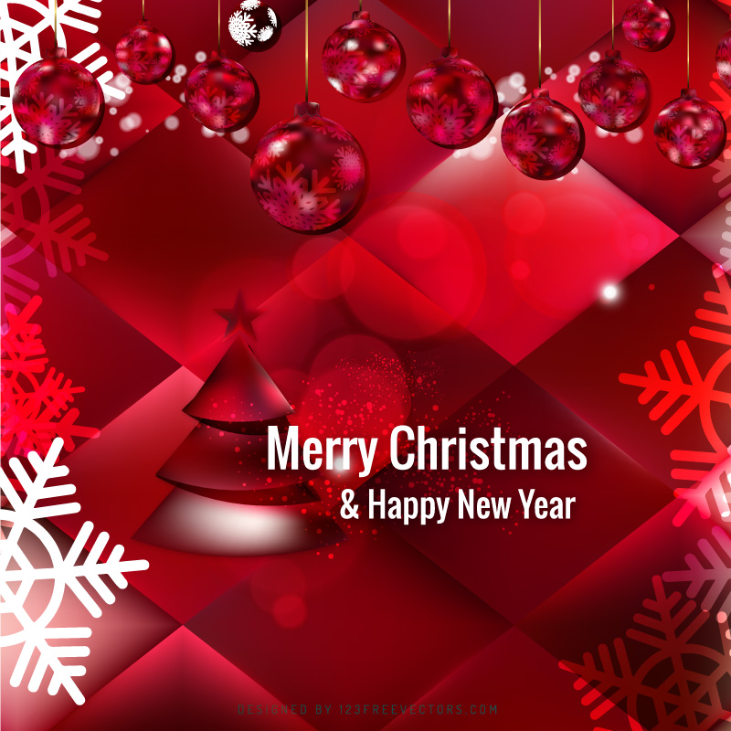 Dark Red Christmas Ornament Background Design