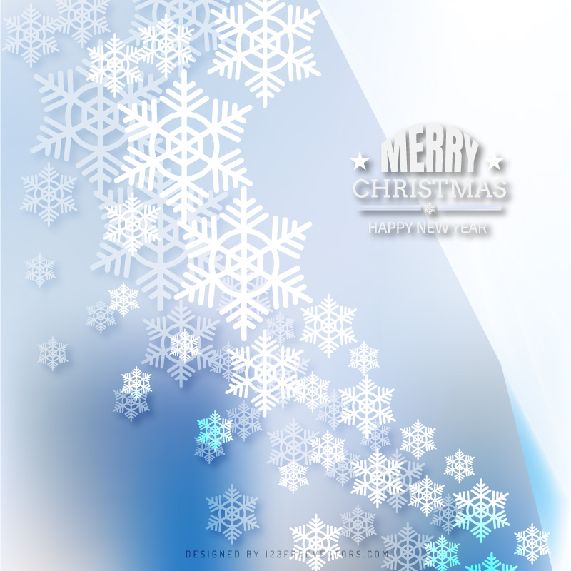 Light Blue Christmas Snowflakes Background Template