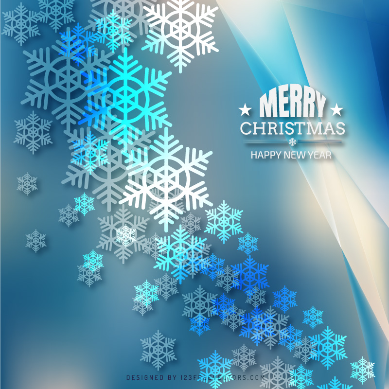 Blue Christmas Snowflakes Background Design