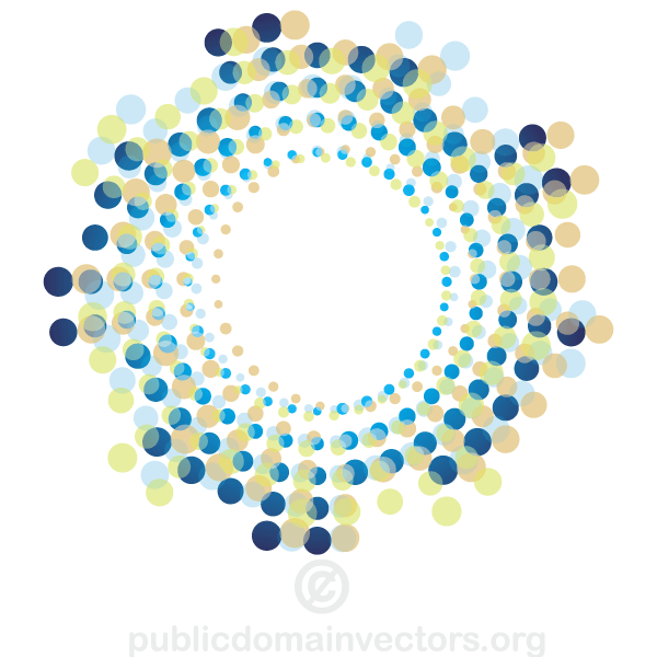 Abstract Circle Halftone Shape Vector