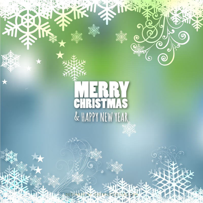 Blue Green Elegant Christmas Background