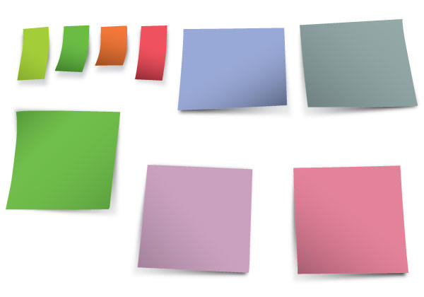 Blank Post-it Notes Free Vector