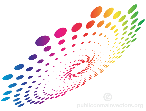 Abstract Geometric Halftone Element Shape Vector Free