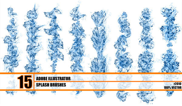 Hydronix – Free Water Splash Brushes Illustrator