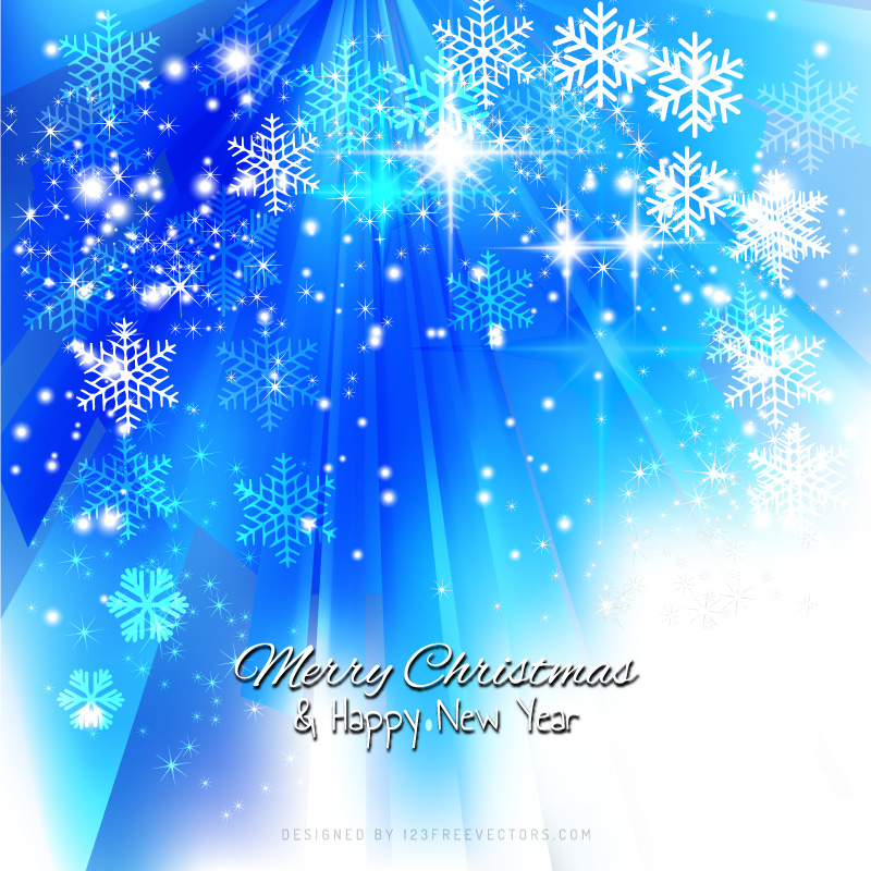 Cobalt Blue Sparkles Christmas Snowflake Background Template