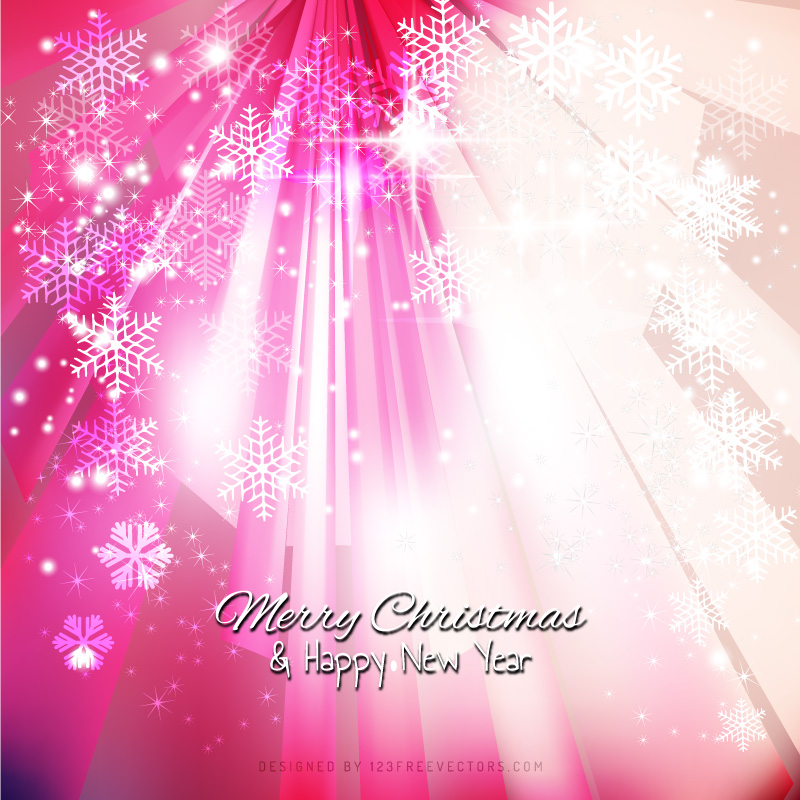 Pink Beige Sparkles Christmas Snowflake Background