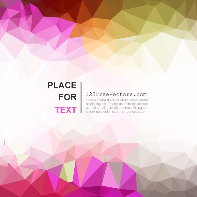 Geometric Polygon Multicolor Background Design