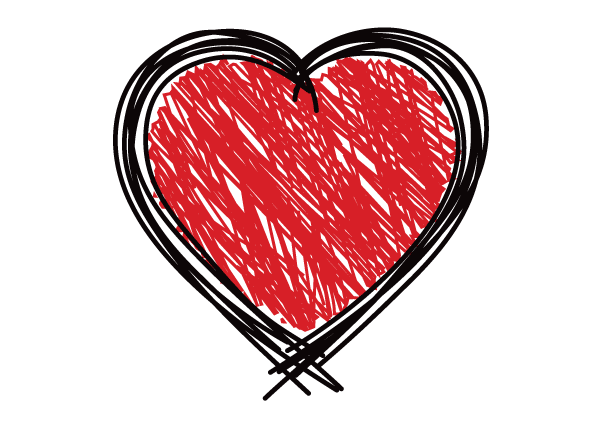 Free Scribble Heart Vector Graphics