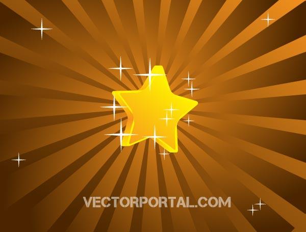 Vector Retro Star Background Design
