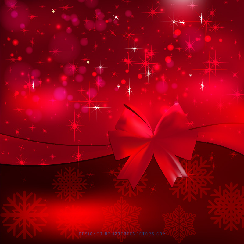 Red Christmas Bow Background Image