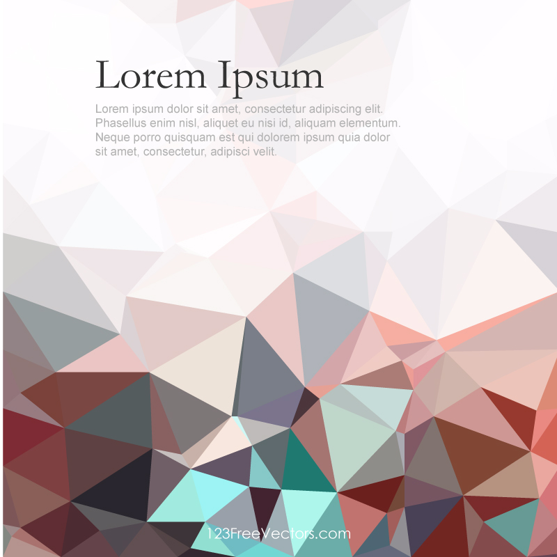 Bright Colorful Polygonal Triangular Background Clip Art